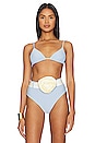 view 1 of 4 Rosa Maria Triangle Bikini Top in Pastel Blue
