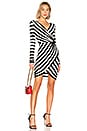 view 1 of 3 Disco Inferno Stripe Dress in Black & Chalk
