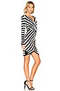 view 2 of 3 Disco Inferno Stripe Dress in Black & Chalk