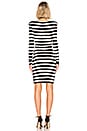 view 3 of 3 Disco Inferno Stripe Dress in Black & Chalk