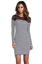 view 1 of 6 Open Net Dress in Stripe