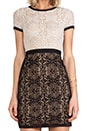 view 5 of 6 Yvette Dress in Beige & Black