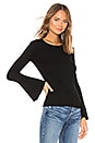 view 2 of 4 Cossack Bell Sleeve Sweater in Black