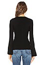 view 3 of 4 Cossack Bell Sleeve Sweater in Black