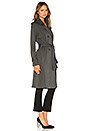 view 2 of 3 Secret Agent Superluxe Fleece Trench in Anthracite