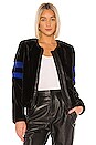 view 1 of 4 Sullivan Faux Fur Jacket in Black & Blue
