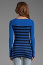 view 3 of 5 Text Me Top en Black/Blue in Black & Blue