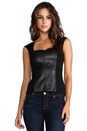 view 1 of 4 Legacy of Terror Leather Peplum Top in Black