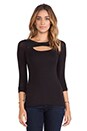view 1 of 4 REVOLVE EXCLUSIVE Touch Screen Leather Detail Cutout Top in Black