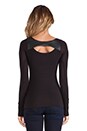 view 3 of 4 REVOLVE EXCLUSIVE Touch Screen Leather Detail Cutout Top in Black