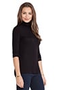 view 2 of 3 Solid Turtle Neck in Black