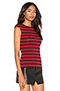 view 2 of 4 Love Train Stripe Top in Black & Red