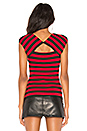 view 3 of 4 Love Train Stripe Top in Black & Red
