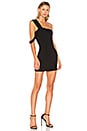 view 1 of 3 One Shoulder Mini Dress in Dark Grey