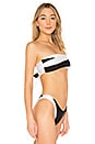view 2 of 4 Wrap Bikini Top in Ivory & Black