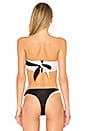 view 3 of 4 Wrap Bikini Top in Ivory & Black