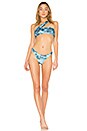view 4 of 4 BRAGUITA BIKINI in Blue Palm Print