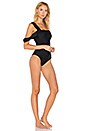 view 2 of 3 Drape Shoulder One Piece in Black