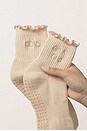view 4 of 4 The Frilly Sock in Sand