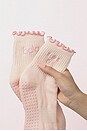 view 4 of 5 The Frilly Sock in Blush