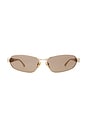 view 1 of 3 Miami Sunglasses in Gold & Brown