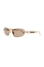 view 2 of 3 Miami Sunglasses in Gold & Brown