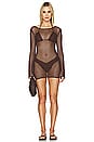 view 1 of 3 Serena Mini Dress in Dark Brown