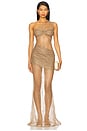 view 1 of 4 Sabrina Send Lace Maxi Dress in Coffee