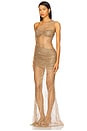 view 3 of 4 Sabrina Send Lace Maxi Dress in Coffee