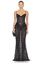 view 1 of 3 ROBE MAXI VENCA in Black Lace