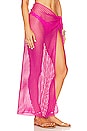 view 2 of 4 Midi Net Sarong in Hot Pink