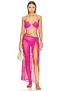 view 4 of 4 Midi Net Sarong in Hot Pink