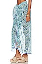 view 3 of 5 Long Sarong in Light Blue Paisley
