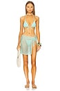 view 5 of 6 Mini Net Sarong in Aqua Marine