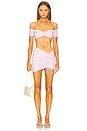 view 5 of 6 Stefani Skirt in Peach Polka