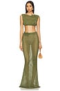 view 5 of 6 Yoko Skirt in Knitted Jungle Green