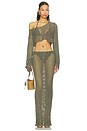 view 5 of 6 Magen Skirt in Olive Peridot