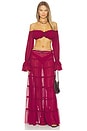 view 5 of 6 FALDA LARGA DE TALLE BAJO ELMA in Volcanic Gem