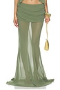 view 1 of 6 JUPE LONGUE ADELINA  in Olive Peridot