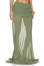view 2 of 6 JUPE LONGUE ADELINA  in Olive Peridot