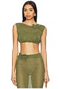 view 1 of 5 Yoko Shirt in Knitted Jungle Green
