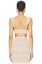 view 3 of 5 УКОРОЧЕННЫЙ ТОП PETRA in Lurex Coffee Cream
