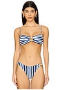 view 1 of 5 Diane Bikini Top in Ocean Stripes