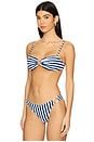 view 2 of 5 Diane Bikini Top in Ocean Stripes