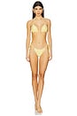 view 4 of 4 Kyma Bikini Top in Daisy Yellow