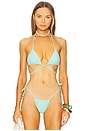 view 1 of 4 Bell Bikini Top in Aqua Marine