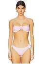 view 2 of 6 Nami Bikini Top in Peach Polka