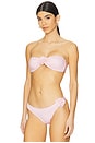 view 3 of 6 Nami Bikini Top in Peach Polka