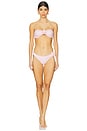 view 5 of 6 Nami Bikini Top in Peach Polka