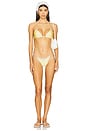 view 4 of 4 Flora Bikini Top in Daisy Yellow